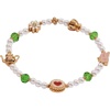 Alex and Ani Tea Party Beaded Stretch Bracelet, Brass Shiny Gold