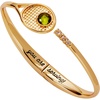 Alex and Ani Tennis Racket Hinge Cuff Bracelet | Country Club Jewelry | Shiny Gold, Brass, Crystal | Preppy Jewelry | Tennis Charm Bracelet
