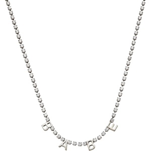 ALEX AND ANI “Babe Crystal Tennis Necklace(Stainless Silver)