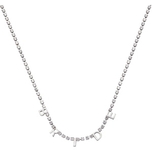 ALEX AND ANI “Bride Crystal Tennis Necklace(Stainless Silver)