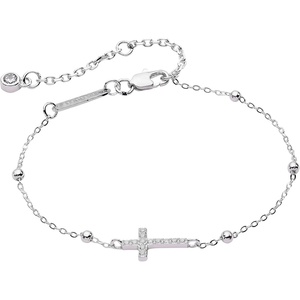 ALEX AND ANI Divine Guides Bracelets for Women(Precious Cross (Sterling Silver))