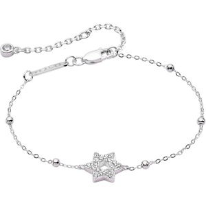 ALEX AND ANI Divine Guides Bracelets for Women(Precious Star of David Bracelet (Sterling Silver))