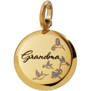 ALEX AND ANI Grandma Hummingbird Disc Cham(Stainless Gold)