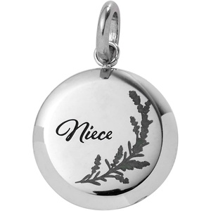 ALEX AND ANI Niece Lavender Disc Charm(Stainless Silver)