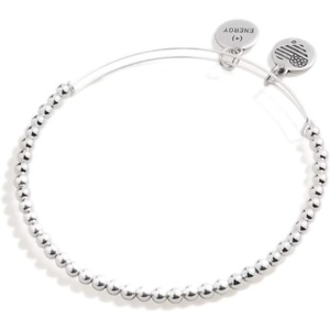 Alex and Ani Accents Beaded Expandable Bangle for Women, Dot Beads, 2 to 3.5 in(Shiny Gold Finish)