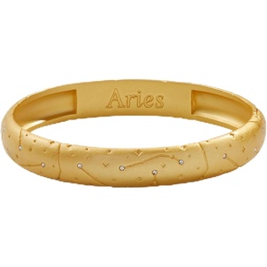 Alex and Ani Aries Zodiac Hinge Bangle(Shiny Gold)