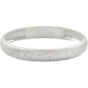Alex and Ani Aries Zodiac Hinge Bangle(Shiny Silver)