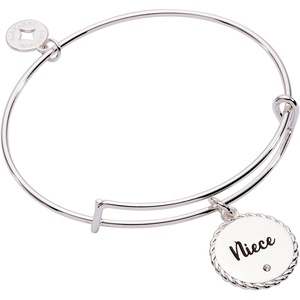 Alex and Ani BILY Niece Expandable Wire Bracelet for Women(Shiny Silver)