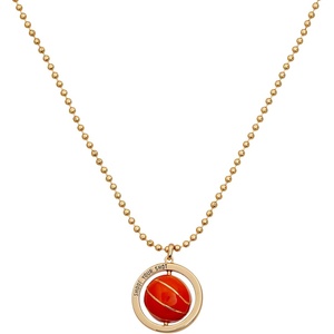 Alex and Ani Basketball Spinner Pendant, Brass Shiny Gold