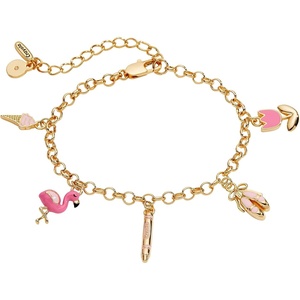 Alex and Ani Crayola Fan Favorites Tickle Me Pink Charm Bracelet(Shiny Gold)