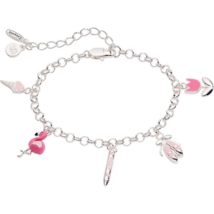 Alex and Ani Crayola Fan Favorites Tickle Me Pink Charm Bracelet(Shiny Silver)