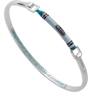 Alex and Ani Crayola Teacher Appreciation Crayon Tension Bangle, Brass Shiny Silver