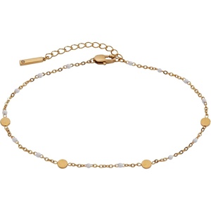 Alex and Ani Enameled Chain Coin Station Anklet(White)