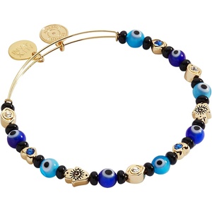 Alex and Ani Evil Eye Bracelets – Sapphire & Crystal Stones, Nickel-Free, Radiant Evil Eye Jewelry for Women(Beaded Expandable Wire Bracelet)
