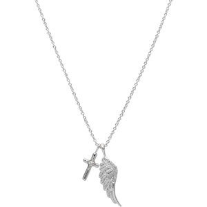 Alex and Ani Faith Duo Charm Necklace for Women – Shiny Silver Plated Brass Pendant, Nickel-Free, Stylish Necklaces for Women, Ideal Gift Jewelry