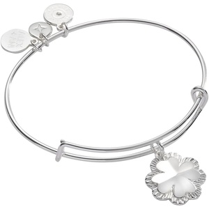 Alex and Ani Four-Leaf Clover Charm Bangle(Silver)