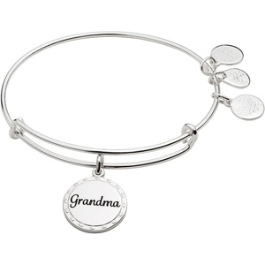 Alex and Ani Grandma Mother of Pearl Bangle(Shiny Antique Silver)