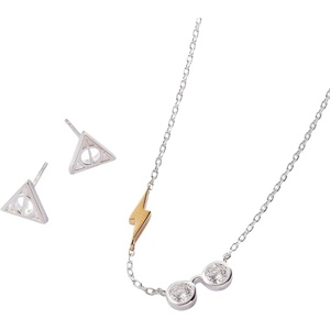 Alex and Ani Harry Potter Owl and Hogwarts Letter Necklace and Earring Set, 14kt Gold Plated(Harry Potter™ Glasses and Deathly Hallows)