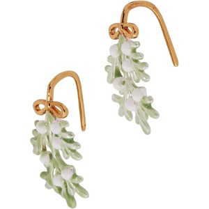 Alex and Ani Holiday Earrings for Women – Nickel-Free, Christmas Jewelry(Mistletoe (Shiny Gold))