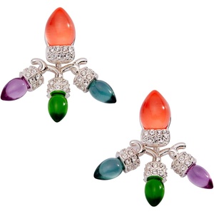 Alex and Ani Light Bulb Jacket Earrings(Silver)