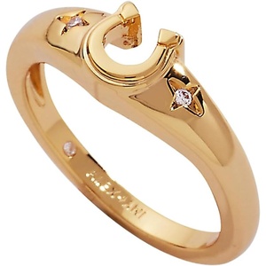 Alex and Ani Lucky Horse Shoe Ring for Women – Shiny Finish, Gold Plated Brass, Nickel-Free Trendy Jewelry, Ideal Ring Gift for Women