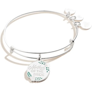 Alex and Ani Mother of the Bride Heart Bangle(Shiny Silver Finish)