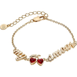 Alex and Ani My Cherry Amour Linear Bracelet, Shiny Gold