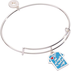 Alex and Ani Not All Angels Have Wings Bangle, Brass Shiny Silver