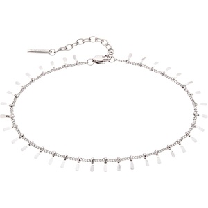 Alex and Ani Paddle Tassel Chain Anklet(Stainless Silver)