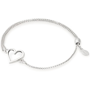 Alex and Ani Path of Symbols Adjustable Pull Chain Bracelet for Women, Heart Charm, Sterling Silver, 5.5 to 9.5 in(.925 Sterling Silver)
