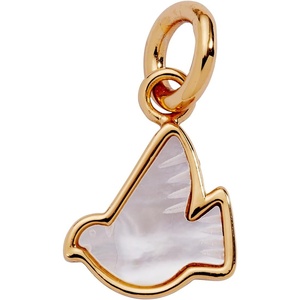 Alex and Ani Pearlized Dove charm, Shiny Gold