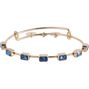 Alex and Ani September Birthstone Emerald Cut Bangle