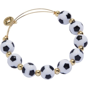 Alex and Ani Soccer Beaded EWB Oversized | 12mm Soccer Ball Beads | Beaded Bracelet for Women | Adjustable Bracelet | Soccer Jewelry for Women
