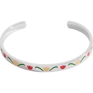 Alex and Ani Tea Party Tulip Cuff, Brass Shiny Silver