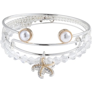 Alex and Ani Textured Goldfish Charm Bangle(Two Toned)