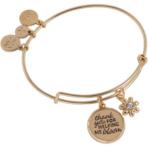 Alex and Ani Thank You For Helping Me Bloom’ Charm Bangle(Gold)