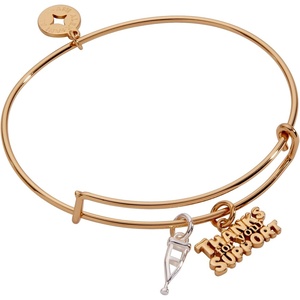 Alex and Ani Thanks For All Your Support Bangle, Brass Shiny Gold