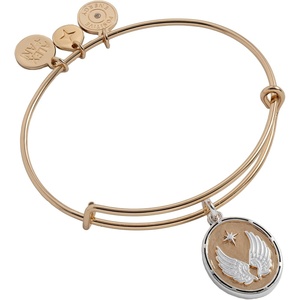 Alex and Ani Two-Tone Guardian Angel Bangle(Shiny Silver)