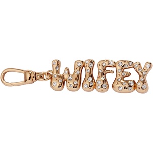 Alex and Ani Wifey Bubble Fob Clip Charm, Shiny Gold