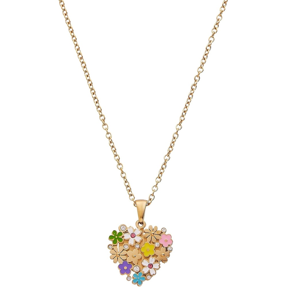 image:imageAlex and Ani Enamel Flower Locket Stainless Gold