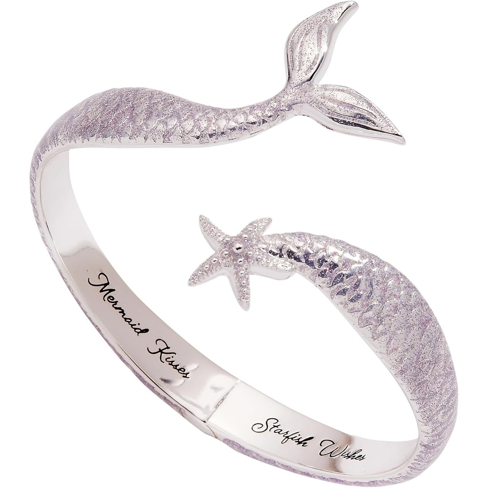 image:imageAlex and Ani Salt  Sea Mermaid Cuff  Iridescent Enamel Mermaid Tail  Cuff Bracelet For Women  Beach Jewelry For Women  Ocean Inspired Bracelet