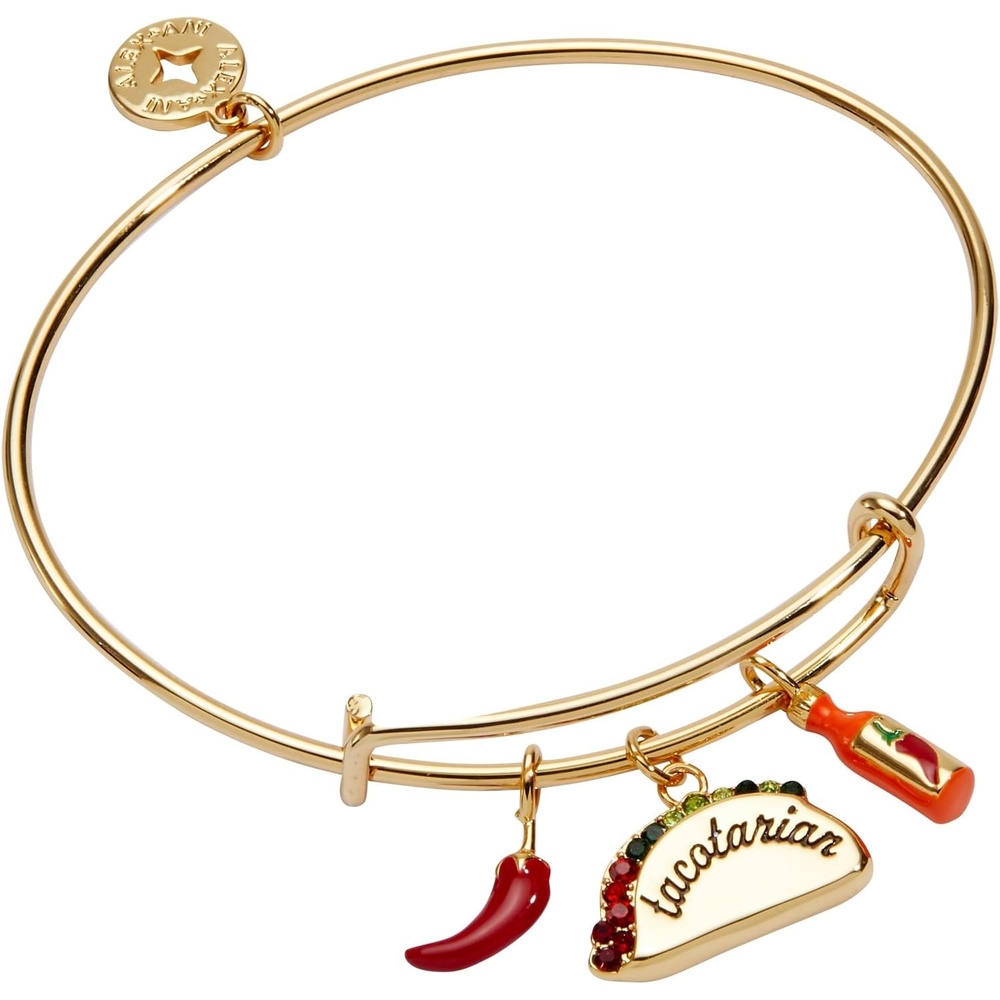 image:imageAlex and Ani Taco Multi Charm EWB  Charm For Bracelet  GoldPlated Crystal amp Enamel  Taco Lover Gift  Jewelry Charm