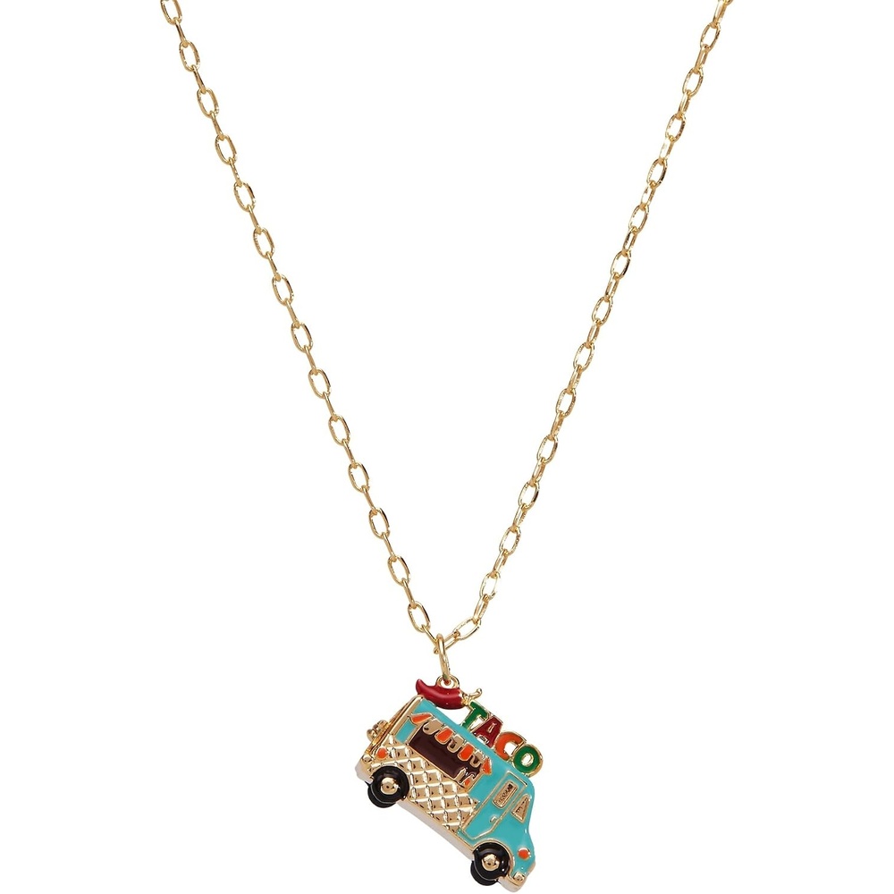 image:imageAlex and Ani Taco Truck Necklace  Opening Locket Pendant  Pendant Necklace For Women  GoldPlated Enamel  Taco Jewelry