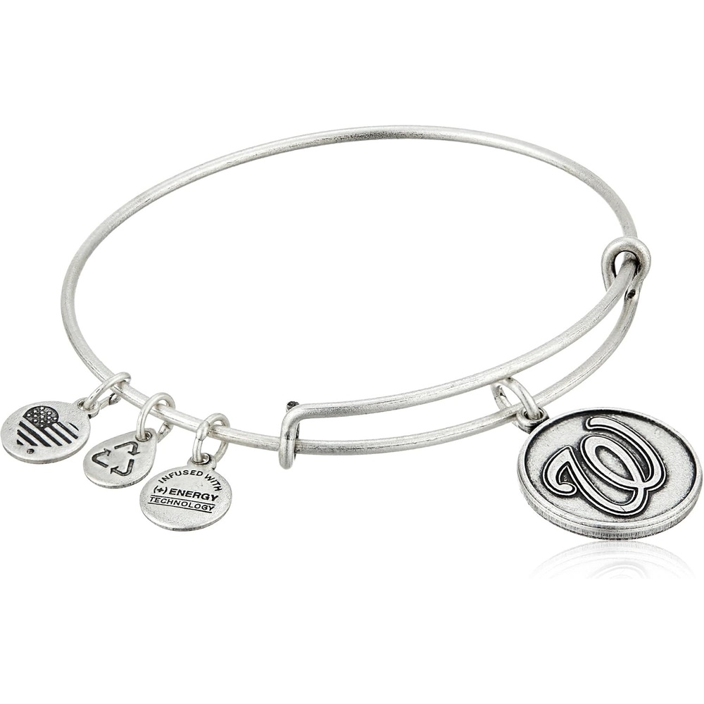 image:imageAlex and Ani Washington Nationals Cap Logo Expandable Bangle BraceletRafaelian Silver