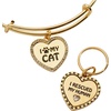 ALEX AND ANI I Love My Pet Expandable Wire Bracelet & Charm(I Love My Cat)