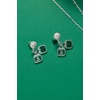 Alex and Ani Barbie™ Pickleball Drop Earrings, Brass Shiny Silver