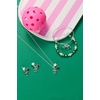Alex and Ani Barbie™ Pickleball Drop Earrings, Brass Shiny Silver