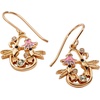Alex and Ani Birds of a Feather Enamel Drop Earring, Brass Shiny Gold