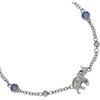 Alex and Ani Elephant Inline Charm Anklet | Silver & Opal | Chain Anklet | Dainty Animal Anklet | Animal Jewelry For Women