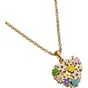 Alex and Ani Enamel Flower Locket, Stainless Gold